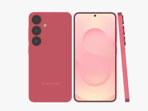 Samsung Galaxy S25 Coralred 3D Model