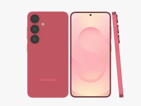 Samsung Galaxy S25 Коралловый 3D Модель