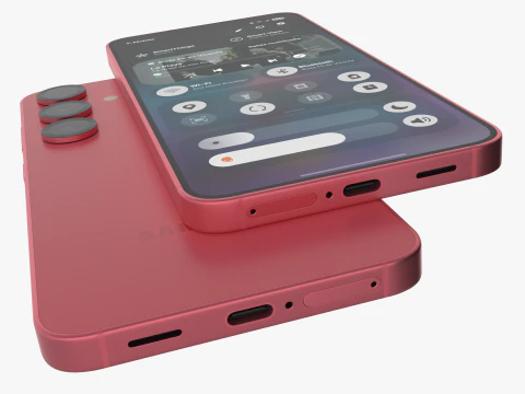 Samsung Galaxy S25 Coralred 3D Model
