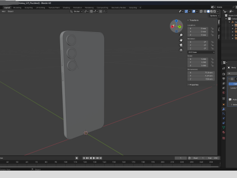 Samsung Galaxy S25 Plus Navy 3D Model