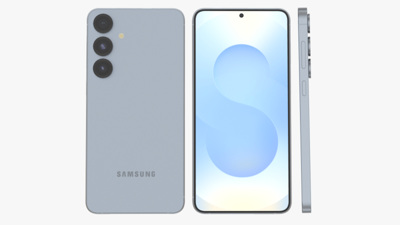 Samsung Galaxy S25 Plus Icyblue Modello 3D .c4d .max .obj .3ds .fbx .stl .blend