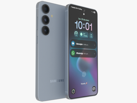 Samsung Galaxy S25 Plus Icyblue Modello 3D