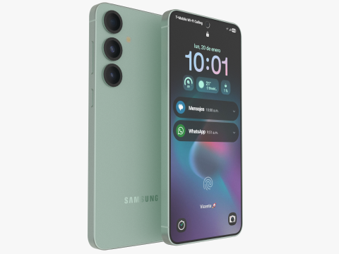 Samsung Galaxy S25 Plus Mint 3D मॉडल