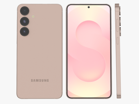 Samsung Galaxy S25 Plus Pinkgold Modèle 3D