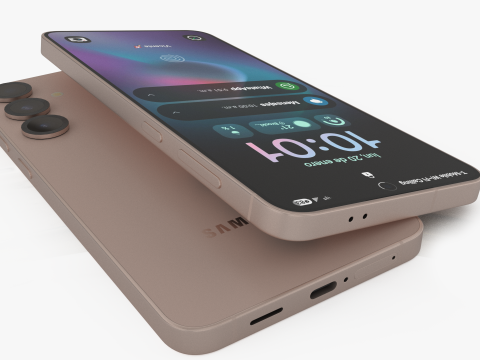 Samsung Galaxy S25 Plus Pinkgold Modèle 3D