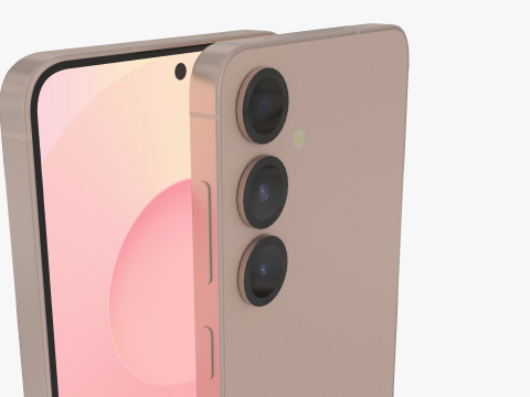 Samsung Galaxy S25 Plus Pinkgold Modèle 3D
