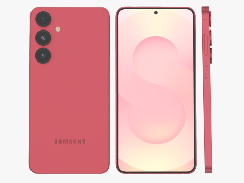 Samsung Galaxy S25 Plus Coralred Modèle 3D