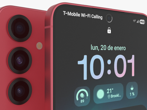 Samsung Galaxy S25 Plus Coralred Modelo 3D