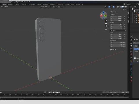 Samsung Galaxy S25 Plus Coralred 3D Model