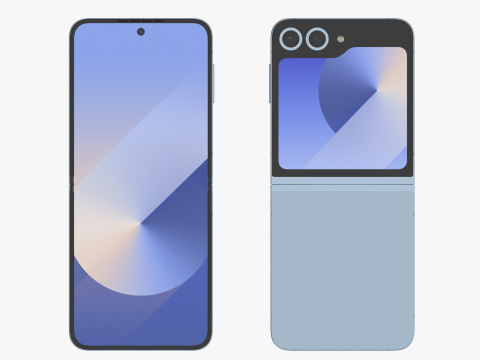Samsung Galaxy Z Flip 6 Blue Modelo 3D