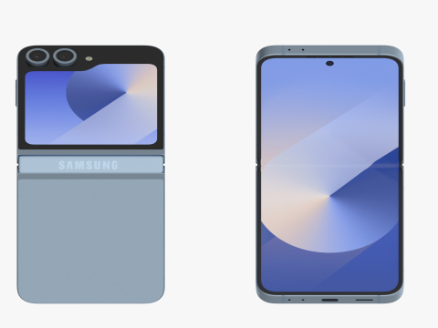 Samsung Galaxy Z Flip 6 Blue Modelo 3D