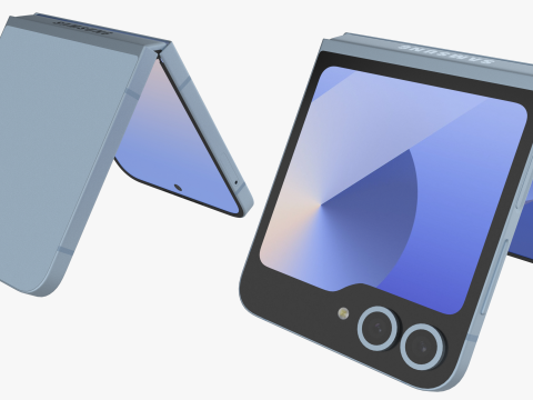 Samsung Galaxy Z Flip 6 Blue Modelo 3D