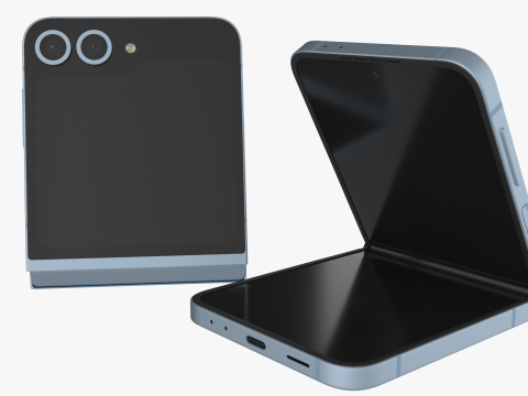 Samsung Galaxy Z Flip 6 Blue Modelo 3D