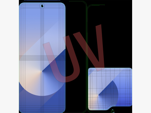 Samsung Galaxy Z Flip 6 Blue Modelo 3D