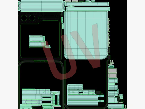 Samsung Galaxy Z Flip 6 Mint 3D Model