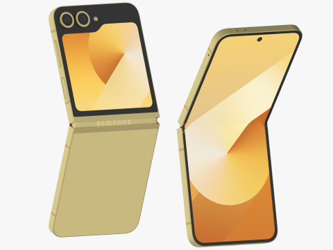 Samsung Galaxy Z Flip 6 Yellow 3D Model