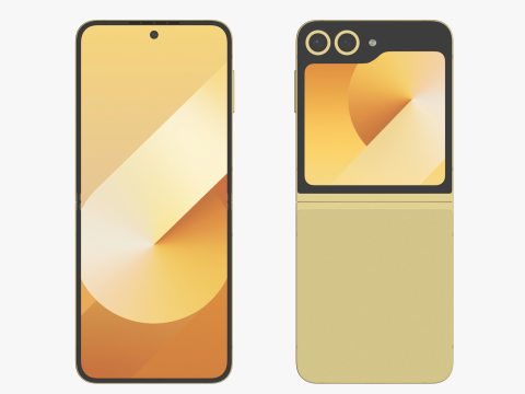 Samsung Galaxy Z Flip 6 Yellow 3D-Modell