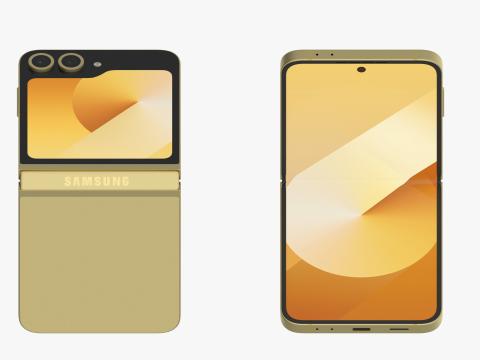 Samsung Galaxy Z Flip 6 Yellow 3D-Modell