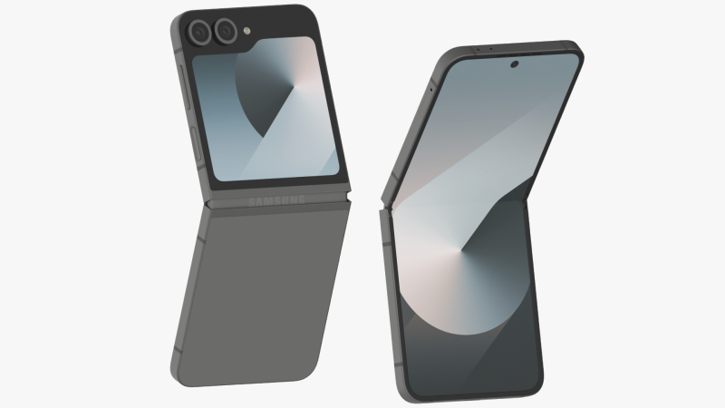Samsung Galaxy Z Flip 6 Silvershadow 3D मॉडल .c4d .max .obj .3ds .fbx .stl .blend