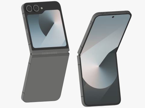 Samsung Galaxy Z Flip 6 Silvershadow 3D Model