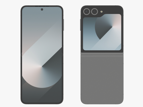 Samsung Galaxy Z Flip 6 Silvershadow 3D मॉडल
