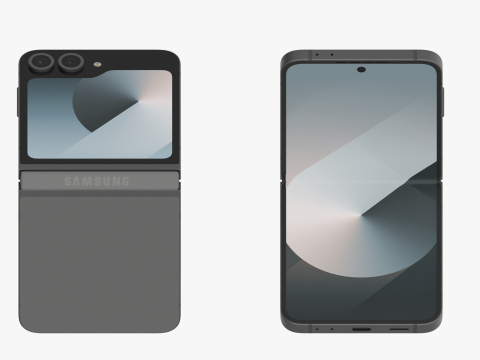 Samsung Galaxy Z Flip 6 Silvershadow 3D मॉडल