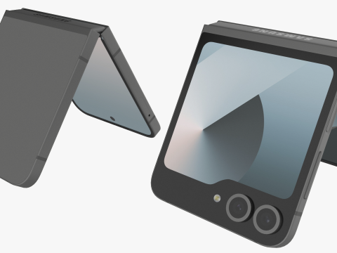 Samsung Galaxy Z Flip 6 Silvershadow 3D मॉडल