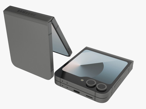 Samsung Galaxy Z Flip 6 Silvershadow 3D मॉडल