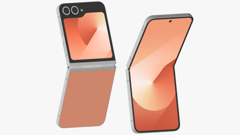 Samsung Galaxy Z Flip 6 Peach Modello 3D .c4d .max .obj .3ds .fbx .stl .blend 