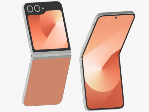 Samsung Galaxy Z Flip 6 Peach 3D Model