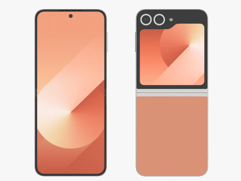 Samsung Galaxy Z Flip 6 Peach 3D Model