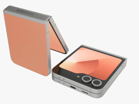 Samsung Galaxy Z Flip 6 Peach 3D Model