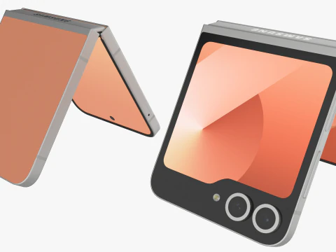 Samsung Galaxy Z Flip 6 Peach 3D Model
