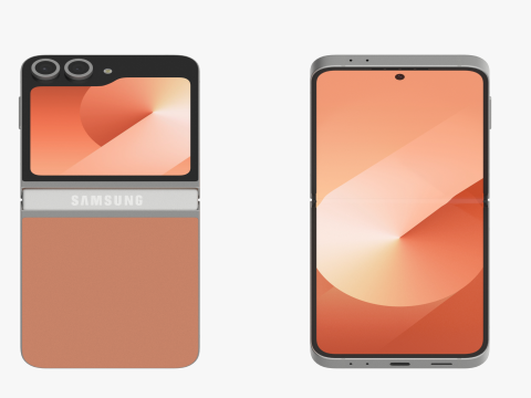 Samsung Galaxy Z Flip 6 Peach Modello 3D