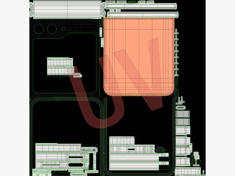 Samsung Galaxy Z Flip 6 Peach 3D Model