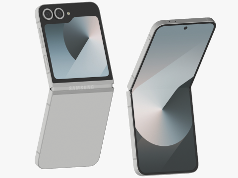 Samsung Galaxy Z Flip 6 White 3D Model