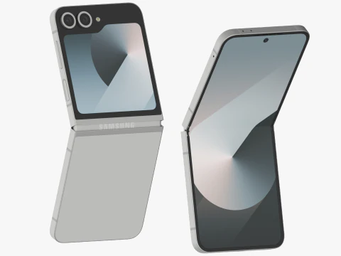 Samsung Galaxy Z Flip 6 Beyaz 3D Model
