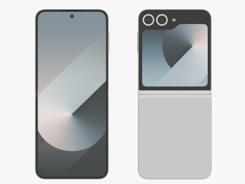 Samsung Galaxy Z Flip 6 White 3D 모델