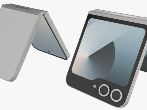 Samsung Galaxy Z Flip 6 White 3D 모델