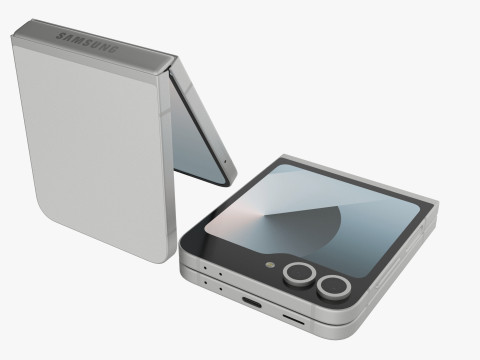 Samsung Galaxy Z Flip 6 White 3D 모델