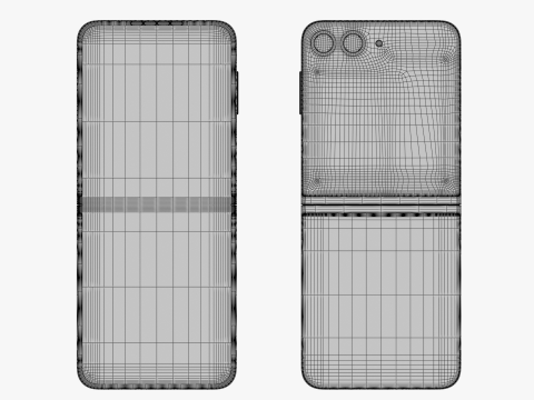 Samsung Galaxy Z Flip 6 White 3D 모델