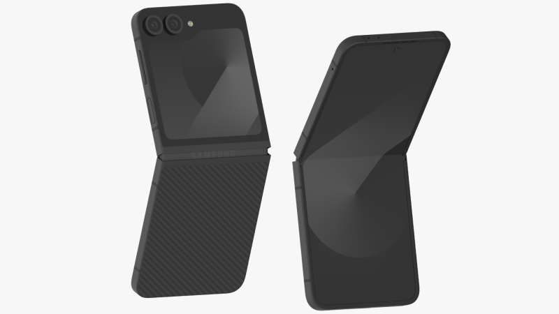 Samsung Galaxy Z Flip 6 Crafted Black Modelo 3D .c4d .max .obj .3ds .fbx .stl .blend 