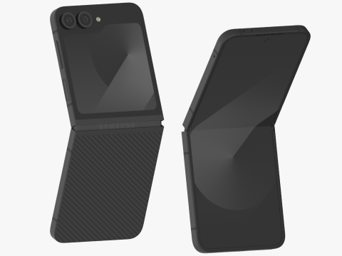 Samsung Galaxy Z Flip 6 Crafted Black 3D Model