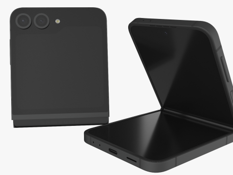 Samsung Galaxy Z Flip 6 Crafted Black Modelo 3D