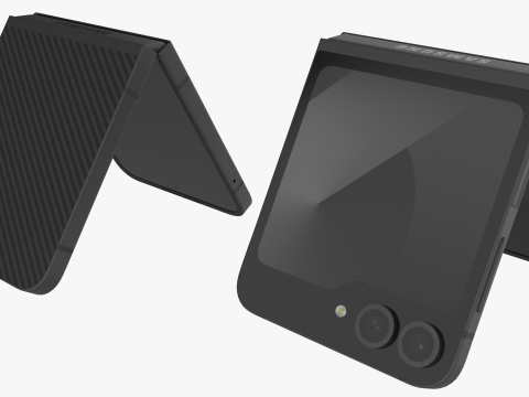 Samsung Galaxy Z Flip 6 Crafted Black Modelo 3D