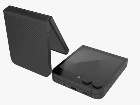 Samsung Galaxy Z Flip 6 Crafted Black Modelo 3D