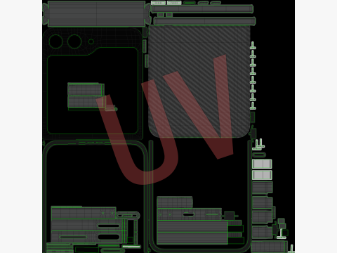 Samsung Galaxy Z Flip 6 Crafted Black Modelo 3D