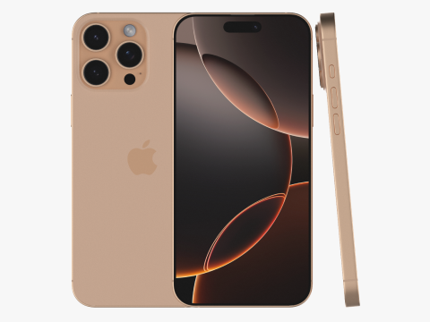 Apple iPhone 16 Pro Max Desert Titanium 3D Model