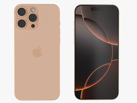 Apple iPhone 16 Pro Max Desert Titanium 3D 模型