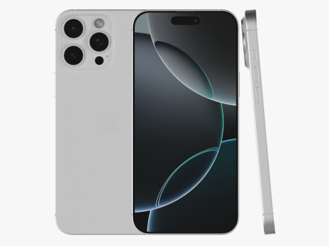 Apple iPhone 16 Pro Max White Titanium 3D Model